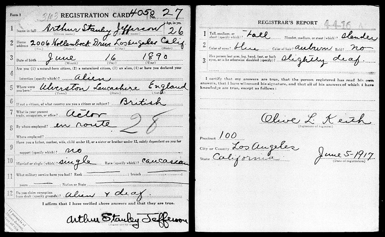 WWI Draft Registration