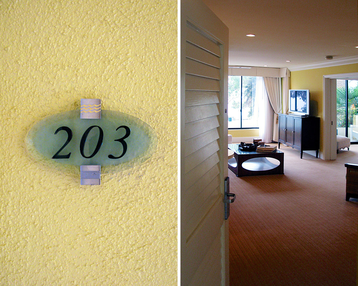 The Door to Stan’s Apartment and a Look Inside at the Oceana in Santa Monica, California